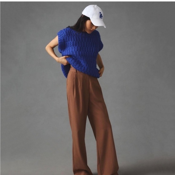 Anthropologie English Factory Chunky Knit Oversized Sweater Vest - Picture 3 of 11